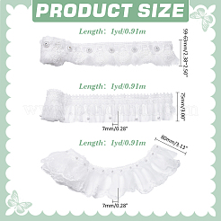 3 ярд 3-х видов полиэстеровых плиссированных кружевных лент&nbsp;OCOR-ME0001-24