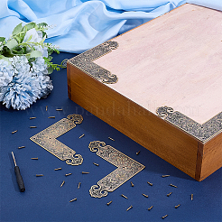 4 шт. Защитный уголок из латуни для корпусной мебели&nbsp;KK-PH0014-18AG