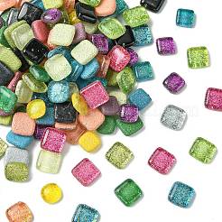 180 шт. 12-х цветные блестящие стеклянные кабошоны&nbsp;DIY-CJ0003-09