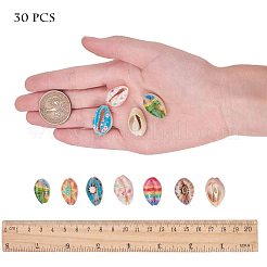 Набивные бусины из раковин каури SHEL-PH0001-08