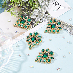 Аппликации из сплава в форме капли со стразами&nbsp;FIND-FG0002-19B