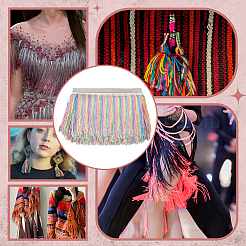 Кружевная лента с бахромой из полиэстера&nbsp;OCOR-WH0078-269C