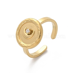 Кольца-манжеты из нержавеющей стали 304 с кубическим цирконием для женщин&nbsp;RJEW-D302-02G-08