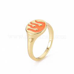 Широкополосные кольца из сплава эмали&nbsp;RJEW-N034-002G-RS