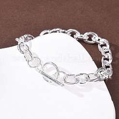 Браслеты из нержавеющей стали 304 с цепочками для женщин и мужчин&nbsp;BJEW-P376-02S