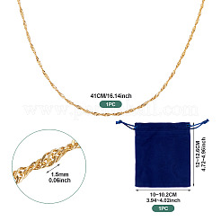 Латунь Сингапур цепи ожерелье&nbsp;NJEW-TA0001-17