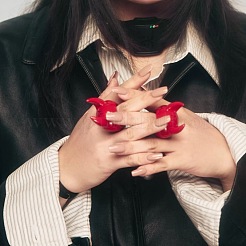 Кольца из смолы с изображением дьявольского рога&nbsp;FS-WG03E69-01