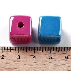 Непрозрачные акриловые бусины&nbsp;X-OACR-Z017-07B