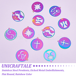 32 шт. 8 стиля ионного покрытия (IP) 201 подвески из нержавеющей стали&nbsp;STAS-UN0038-99