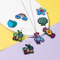 14шт 7 стиля прозрачные акриловые подвески&nbsp;KY-LS0001-15