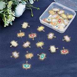 28шт 7 цвета сплава эмалевые подвески&nbsp;ENAM-SC0002-45