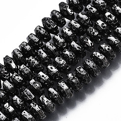 Гальванические бусины из натуральной лавы&nbsp;G-T114-66