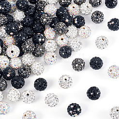 100 шт. 5 вида бусин из полимерной глины со стразами&nbsp;RB-TA0001-22A