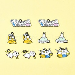 10 шт. 5 стиля подвески из сплава и эмали на тему химии и науки&nbsp;ENAM-FS0002-27