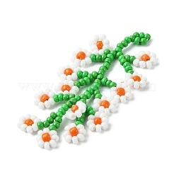 Подвески из стеклянных бисера в виде цветка и лозы&nbsp;PALLOY-CJ00127