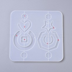 Серьги подвеска силиконовые Молды&nbsp;LS-DIY-L023-30