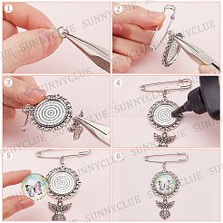 Набор для самостоятельного изготовления подвески в виде купола и ангела из сплава для свадебного букета&nbsp;DIY-SC0025-11