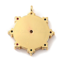 Экологически чистые латунные микро паве красочные кубические подвески из циркония&nbsp;LS-ZIRC-C027-06G-02-RS