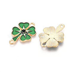 Эмалевые подвески-соединители из сплава ко Дню Святого Патрика&nbsp;FIND-N011-26KCG