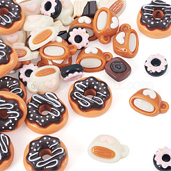 50шт 5 стиля непрозрачная смола имитация пищевых кабошонов&nbsp;CRES-TA0001-57