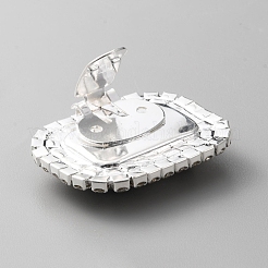 Прямоугольные украшения для обуви из стеклянных страз&nbsp;FIND-WH0002-12B