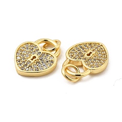 Латунные микропаве прозрачные кубические циркониевые подвески&nbsp;X-KK-E068-VB127