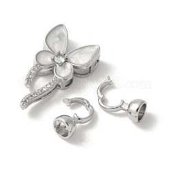 Проложить латунный прозрачный кубический цирконий над застежками&nbsp;KK-M320-01P