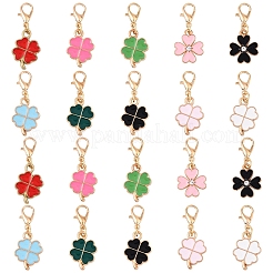 40 шт. 10 шт. 40 шт. 10 стильных эмалевых подвесных украшений из сплава&nbsp;HJEW-YW00187