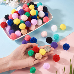 120 шт. 12-цветный полиэстеровый высокоэластичный помпон-шар&nbsp;DIY-TA0013-41