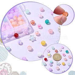 Наборы для изготовления браслетов из стеклянных круглых и акриловых бусин своими руками&nbsp;DIY-YW0009-85