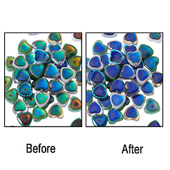 16 шт. 4-х цветные двухцветные стеклянные бусины для настроения&nbsp;GLAA-FP0001-36