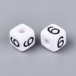 Непрозрачные акриловые европейские большие шарики отверстия&nbsp;SACR-N020-01B-07