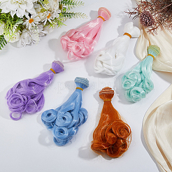 6 шт. 6 цвета высокотемпературное волокно длинная грушевидная завивка прическа кукольный парик волосы&nbsp;DOLL-DC0001-06B