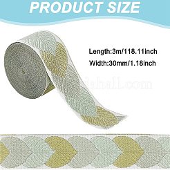 3 м полиэстеровая жаккардовая лента в виде листьев для аксессуаров одежды&nbsp;OCOR-DR0001-14A