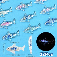 12 шт. прозрачные светящиеся акриловые подвески&nbsp;TACR-YW0003-43