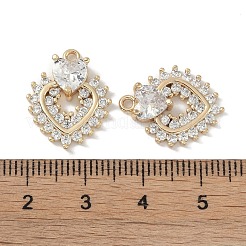Латунные микропаве прозрачные подвески с фианитом&nbsp;KK-S367-09B