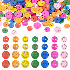 200 шт. 2 вида деревянных кнопок&nbsp;BUTT-TA0001-35