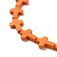 Нити из синтетических бирюзовых бусин&nbsp;G-P507-06D