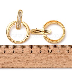 Латунные серьги-гвоздики с микропаве из прозрачного кубического циркония&nbsp;EJEW-F374-01G