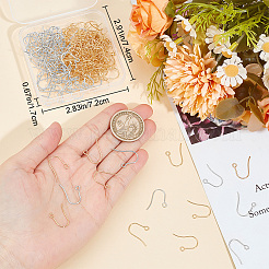 200 шт. 2-х цветные крючки для сережек из нержавеющей стали 304&nbsp;STAS-BBC0008-53