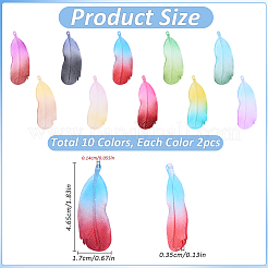 Наборы для самостоятельного изготовления ожерелий и сережек из акрилового пера и вощеного хлопкового шнура&nbsp;DIY-YW0011-53