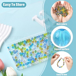 240шт 8 цвета прозрачные стеклянные бусины нити&nbsp;GLAA-YW0005-30