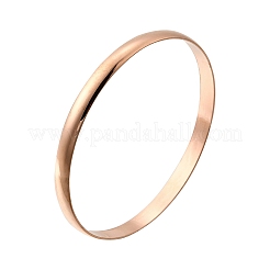 Простые браслеты из нержавеющей стали 304 для женщин&nbsp;BJEW-V004-02B-RG