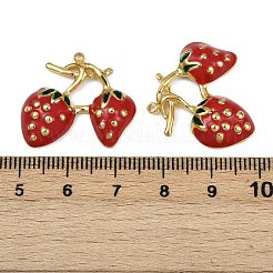 Подвески из эмали из нержавеющей стали 304 в виде клубники&nbsp;STAS-L290-21E-G