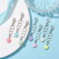 Акриловые подвески в форме сердца&nbsp;HJEW-JM01881