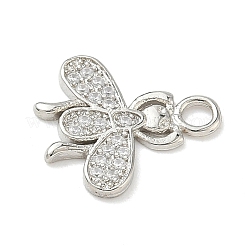 Латунные микропаве прозрачные подвески с фианитом&nbsp;LS-KK-H528-05A-P