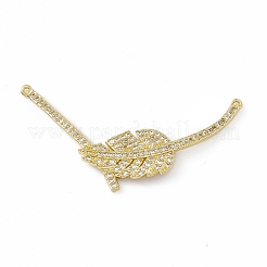 Подвески из латуни с микропаве из кубического циркония 2 петля&nbsp;KK-E068-VC020