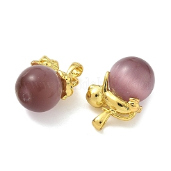 Подвески из латунной кошки&nbsp;KK-G548-11G-01