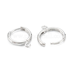 Латунные серьги-кольца Huggie с покрытием в стойку&nbsp;LS-X-KK-D063-05P