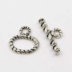 Смешанные застежками тумблеры тибетский стиль&nbsp;TIBE-MSMC008-01AS